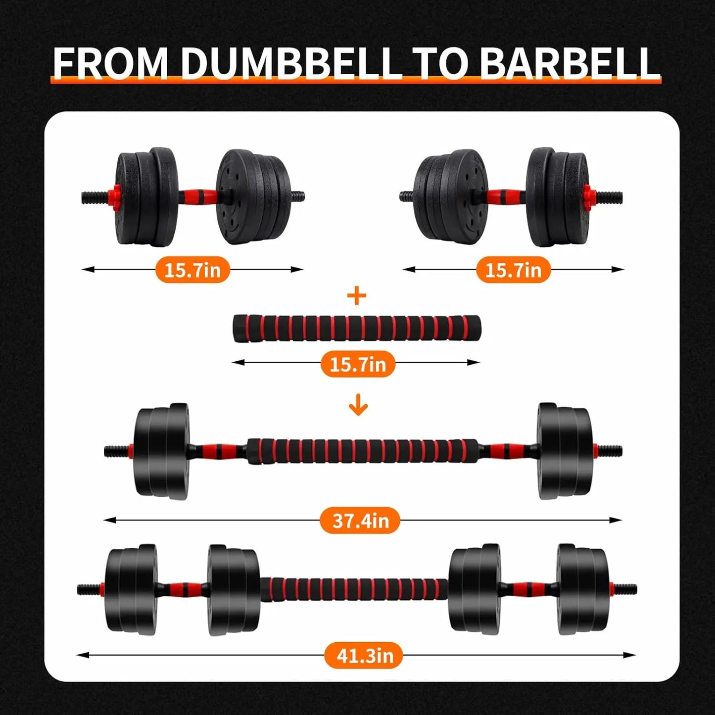 Adjustable Dumbbell & Barbell Set