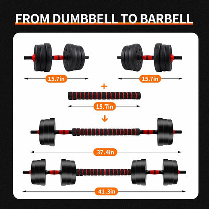 Adjustable Dumbbell & Barbell Set
